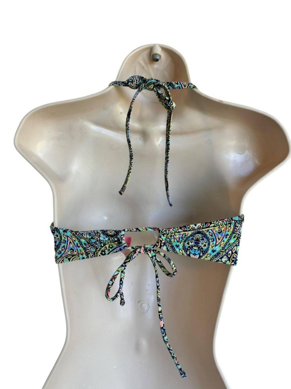 Victoria's Secret Fabulous Bikini Top Push-Up Halter Mosaic Garden Paisley 36D - Picture 2 of 9